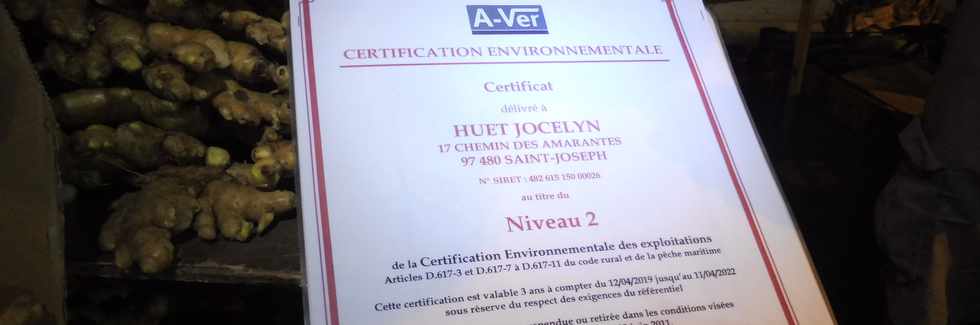 4 mai 2019 - St-Pierre - March forain -  Certification environnementale des exploitations niveau  2 - Jocelyn Huet - La Crte St-Joseph -