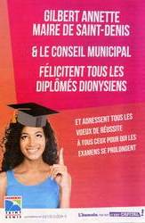 6 juillet 2019 - Flicitations des maires aux nouveaux bacheliers - St-Denis