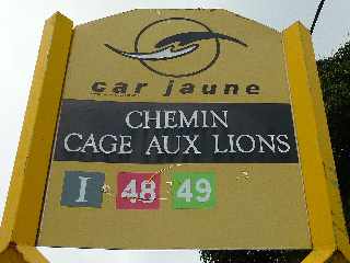 Car jaune - Arrt Cage aux lions