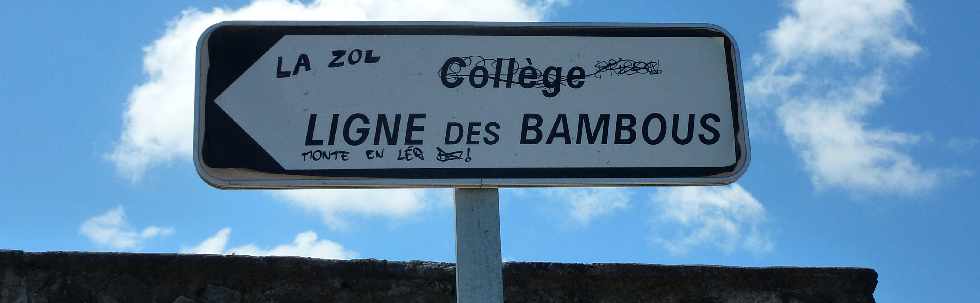St-Pierre - Ligne des Bambous - Panneau colllge