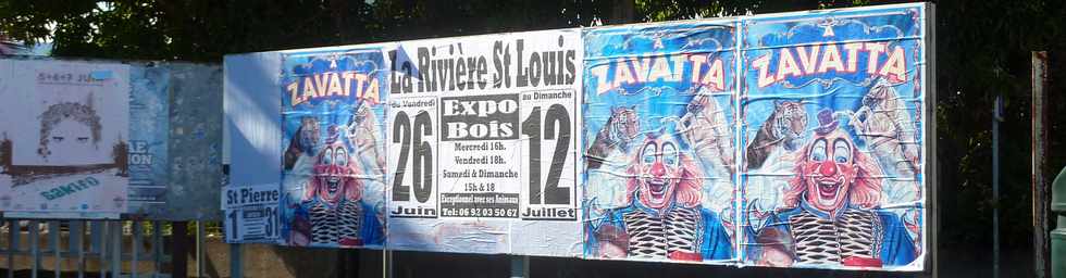 21 juin 2015 - St-Pierre - Affiche Cirque Zavatta  La Rivire