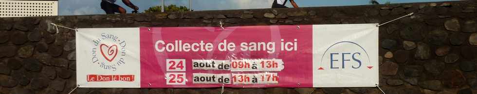 23 aot 2015 - Saint-Pierre - Collecte de sang ici