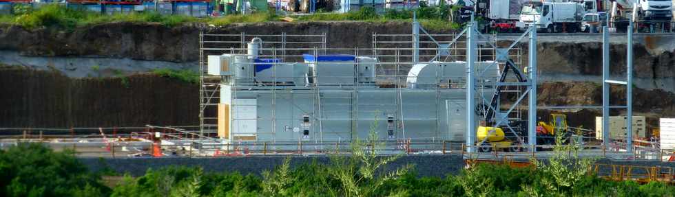 chantier de construction par Albioma - ex-Sechilienne-Sidec, de la turbine  combustion ...