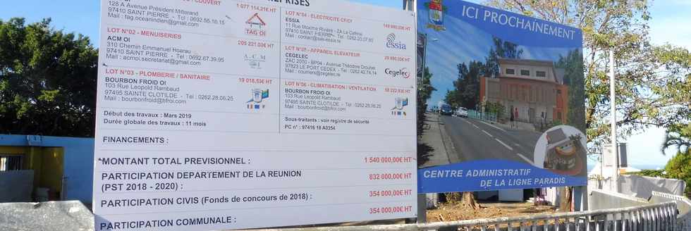 28 avril 2019 - St-Pierre - Ligne Paradis - Construction d'une mairie annexe, d'une mdiathque et d'une Cybercase